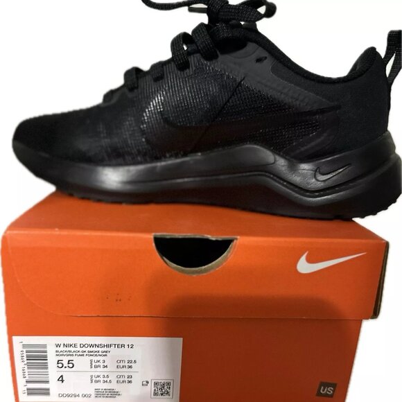 Nike Shoes - Nike Women’s Black/Smoked Grey Running Shoes 5.5 Size Downshifter 12 DD9294-0025